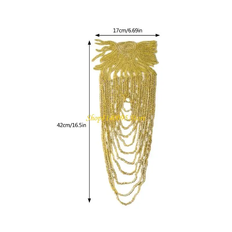 dxae結婚式の肩エポレットスパンコールエポレットイブニングパーティーショルダーアクセント