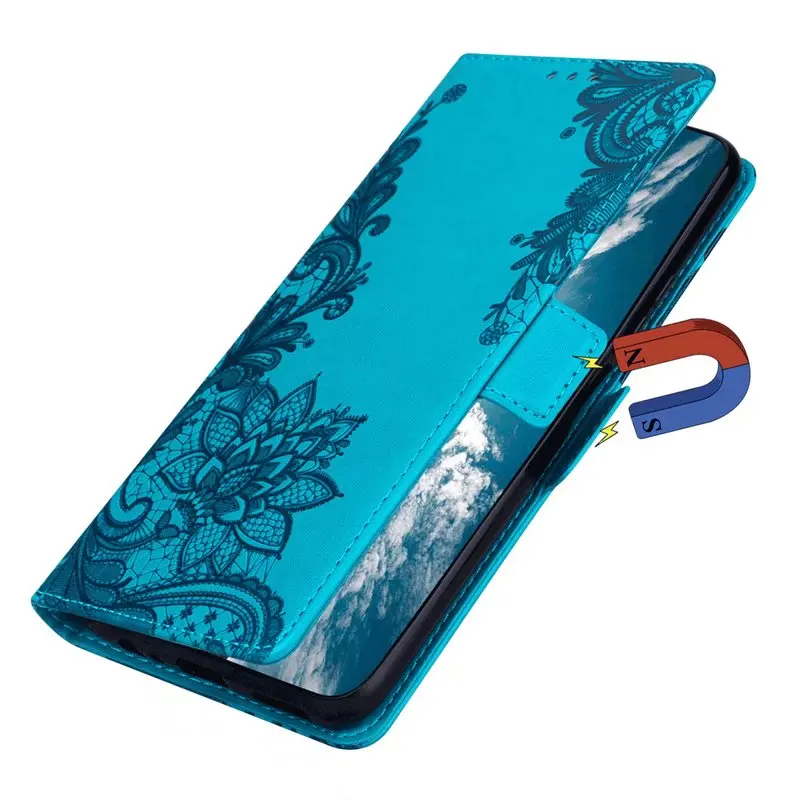 Embossing Lace Magnetic Flip Phone Case for Samsung Galaxy S23 Ultra A34 A54 A14 A73 A72 A52 A32 4G 5G A22 A13 A12 Leather Cover