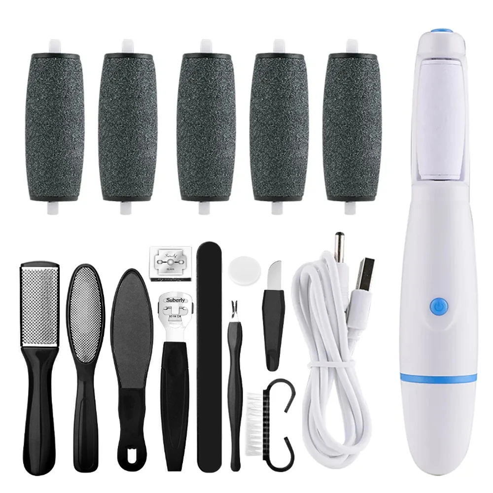 Electric Foot File Vacuum Callus Remover Grinding Pedicure Tools Dead Skin Clean Callus Remover Foot Files Skin Care Tool