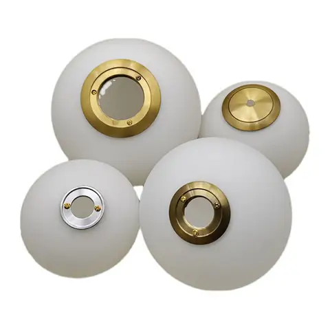 Reemplazo de pantalla de cristal de globo blanco mate con rosca de Metal para cubierta de lámpara Magic Bean D10cm D15cm D18cm D20cm pantalla DIY