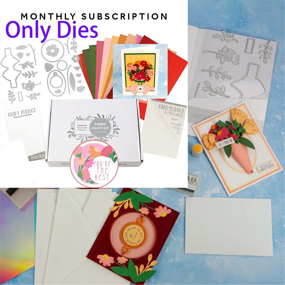 

2026 New Cut Dies You're the Best Die Set DIY Scrapbooking Greeting Card Bowknot Flower Brogue Gift Bag Box Die Handmade Molds