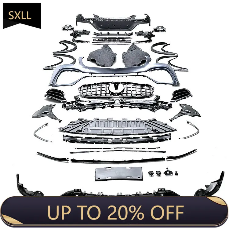 

GLC Coupe C253 2016-2019 to GLC63S Style Bumper Rear Diffuser Grille Body Kit