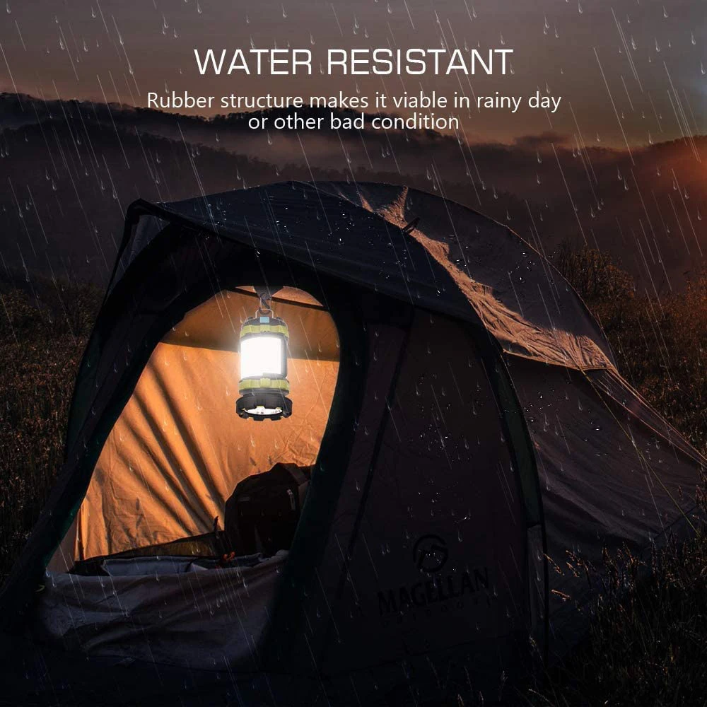 New LED Camping Lantern Rechargeable Lantern 3000mAh Power Bank Waterproof Camping Flashlight for Hiking Emergency Home Outdoor