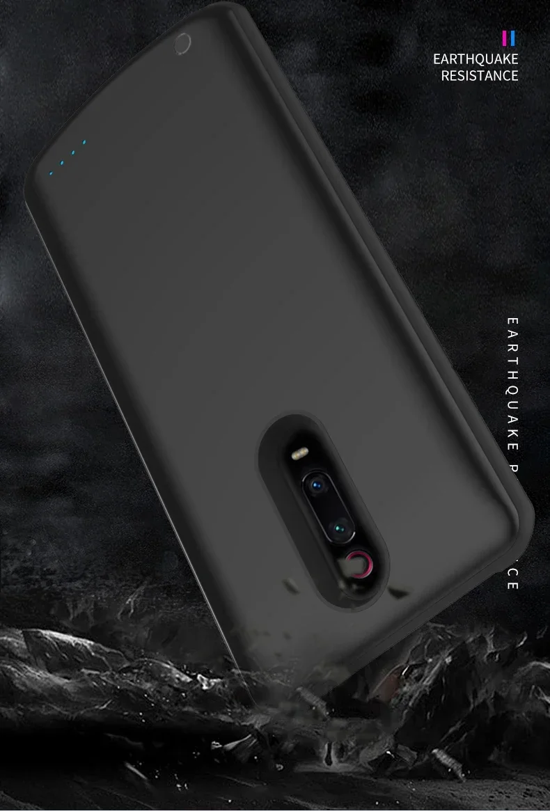 Silicone Shockproof Battery Charger Case for Xiaomi Mi 9T Backup Power Bank Case for Xiaomi Mi 9t Pro Charger Back Cover Capa