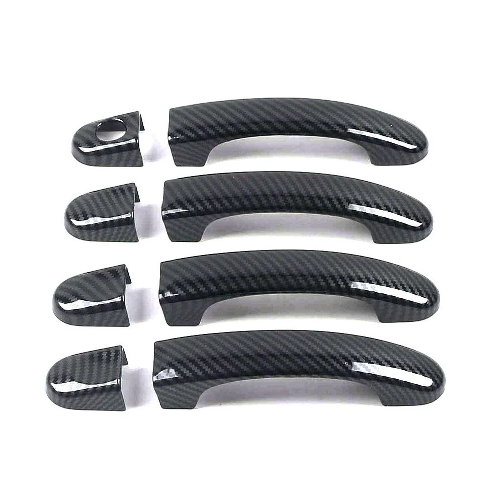 For Volkswagen VW Touran Caddy 2K 2004-2015 Carbon Fiber Color Decoration Refit Chrome Door Handle Cover Trim Protection Sticker