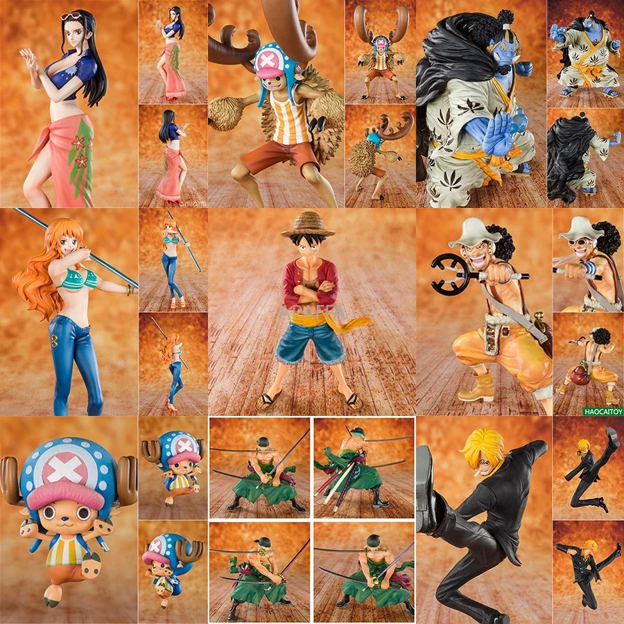 

One Piece 20th Anniversary Edition Luffy Sanji Zoro Nami Chopper Robin Jinbe Brooke PVC no Action Figure Model Toys with box