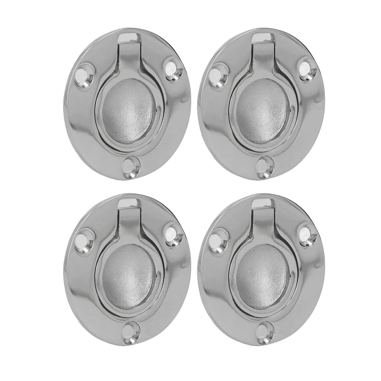 4Pcs M5 Stainless Steel Recessed Round Flush Pull Ring Handle for Marine Boat Deck Hatch OEM Hand Grip
