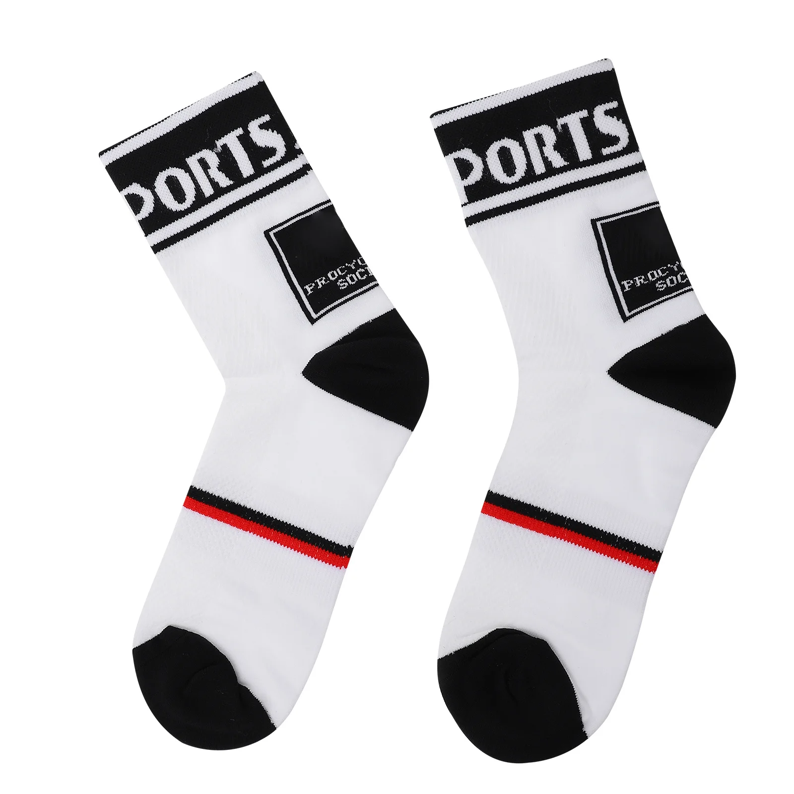 

1Pair Athletic Socks Breathable Nylon Sports Socks for Running Jogging Cycling Sweat Absorption Comfortable Warm Feet