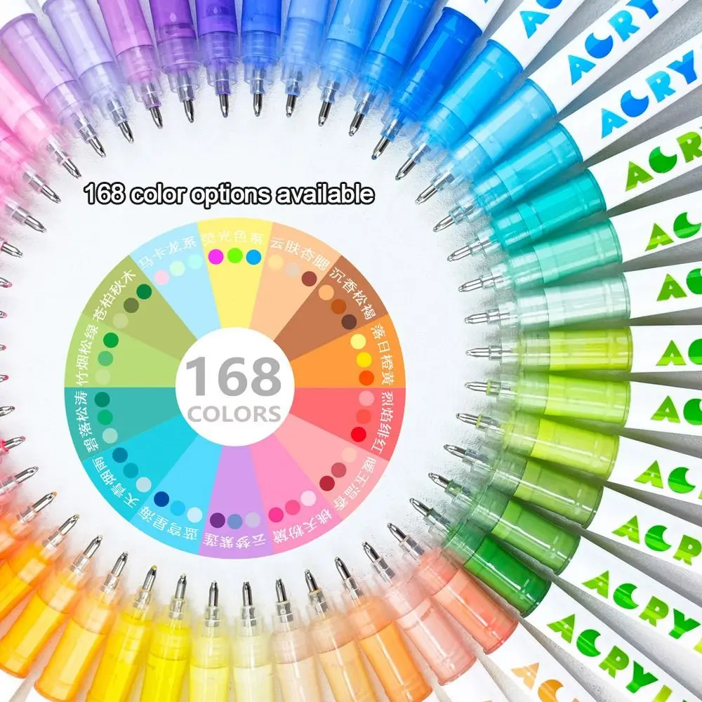 12-Colors قلم تحديد أكريليك هاردهيد التجفيف السريع الفن المائية القلم عالي اللمعان ألوان نابضة بالحياة اللوحة قلم ملون Crafts بها بنفسك الحرف