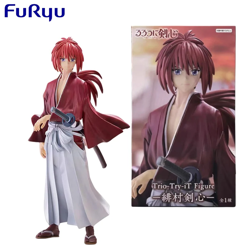 

FURYU Genuine Trio-Try-iT Rurouni Kenshin Anime Figure Himura Kenshin Action Toys Boys Girls Christmas Gift Collectible Model