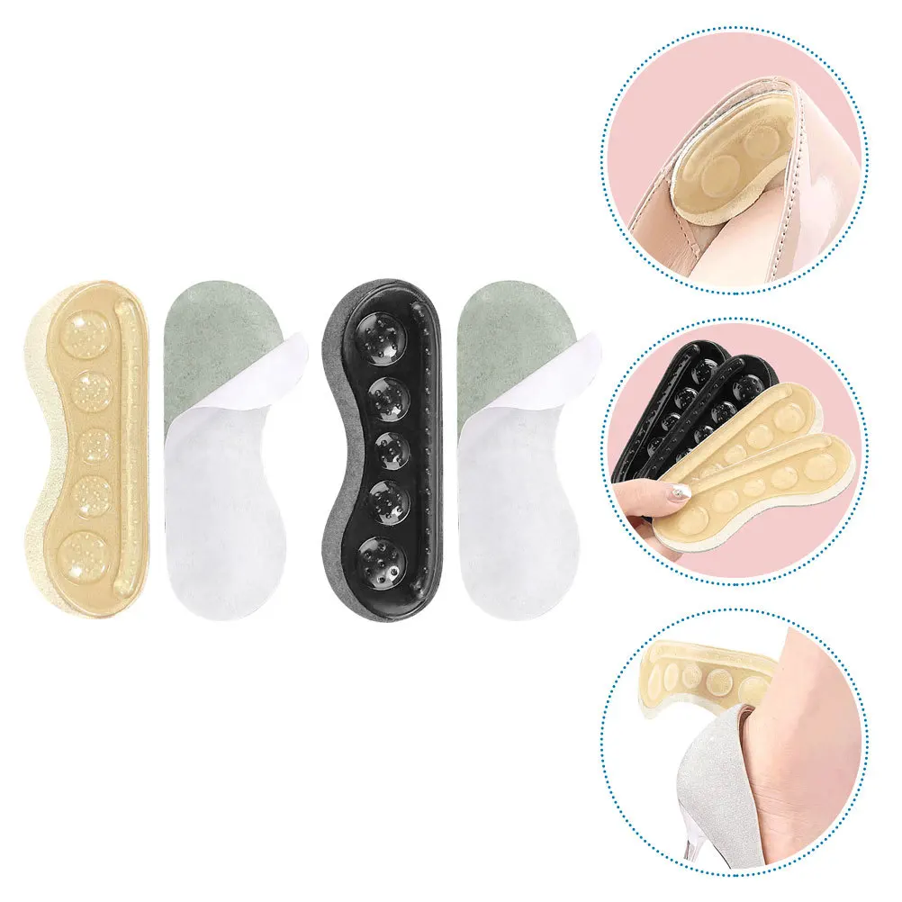 

2 Pairs Pads For Shoes Women Reusable Self-Adhesive High Heel Comfort Inserts Anti-Slip Insole Pads Long-Lasting Cushioning Back