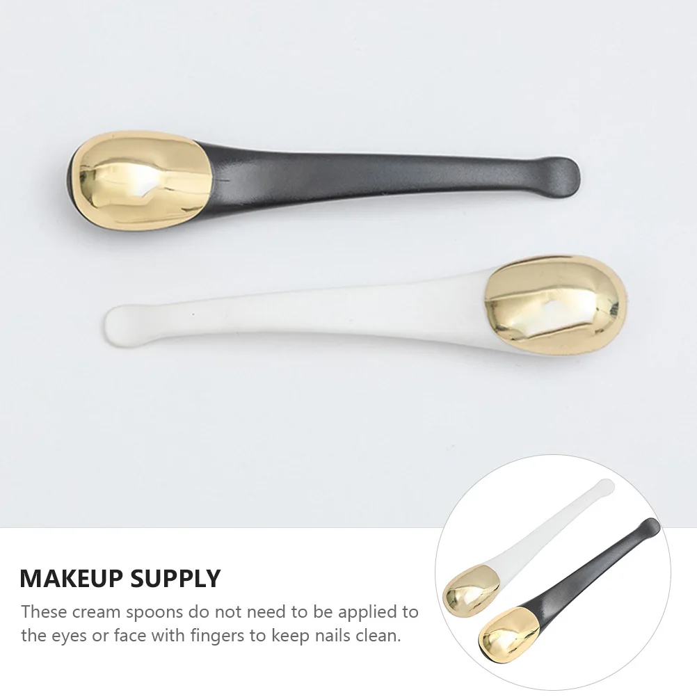 

2pcs Massage Stick Metal Makeup Facial Mask Tool Skin Facial Mask Spoon Eye Cream Spoon Care RelaxationSpoons
