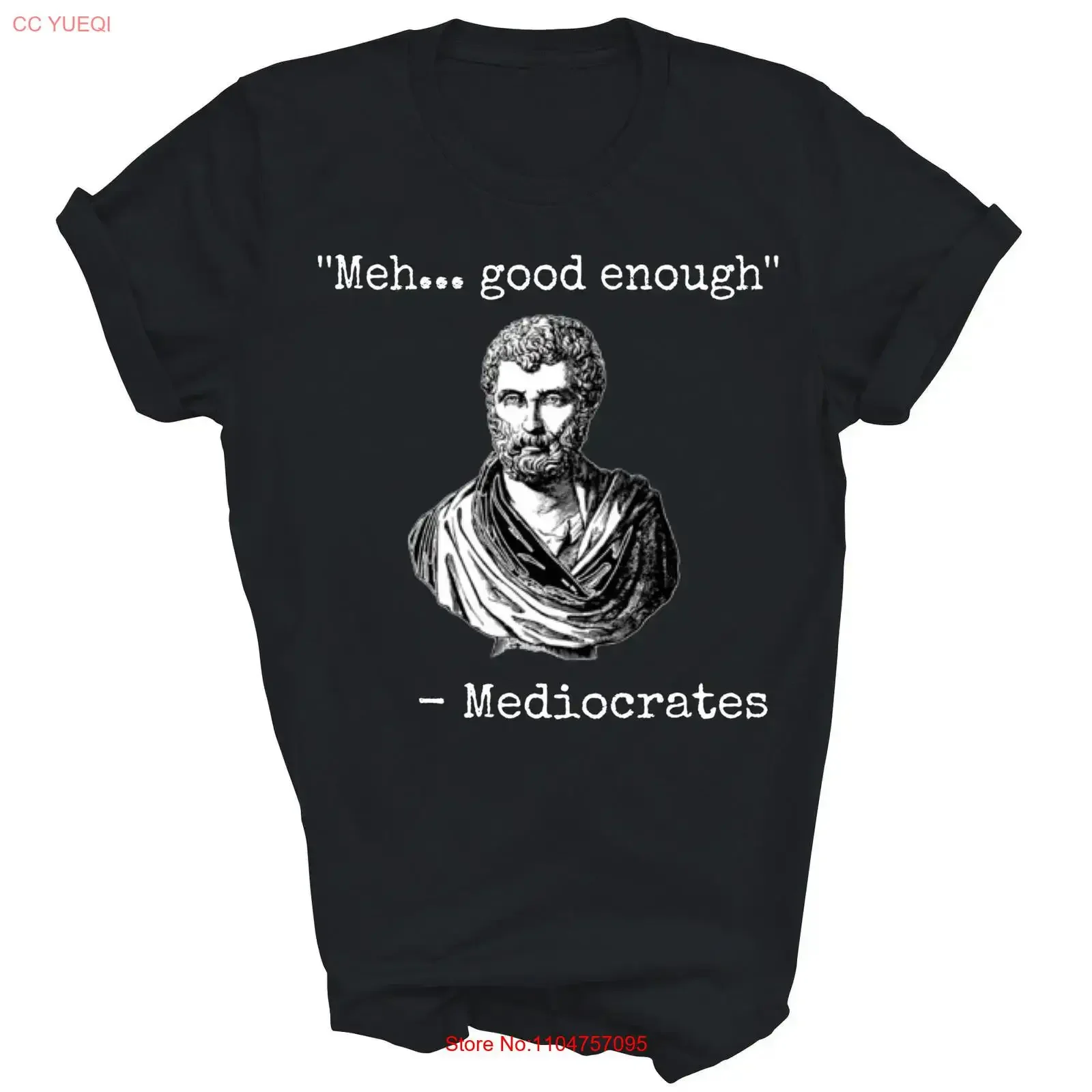 T-shirt Meh Good Enough Mediocrates, vintage, avec graphisme délavé, streetwear polyvalent, haut pour tous les jours, vêtements de créateur