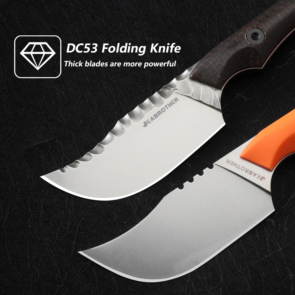 Нож JEABROTHER DC53 с лезвием – обзор и цена Knife Hunting Fixed Blade