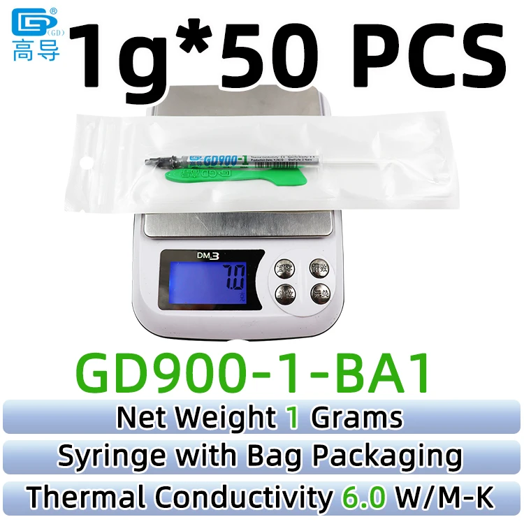Nettogewicht 1/3/7/15/30 Gram Grijs GD900-1 Thermisch geleidende vetpasta Gips Koellichaam Compound voor CPU GPU LED SSY BX ST
