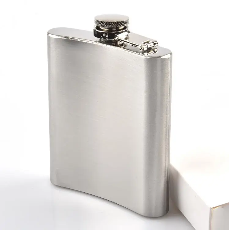 Classic Style 8oz 304 Stainless Steel Liquor Alcohol Flask Square Wine Bottle Hip Flasks SN4492