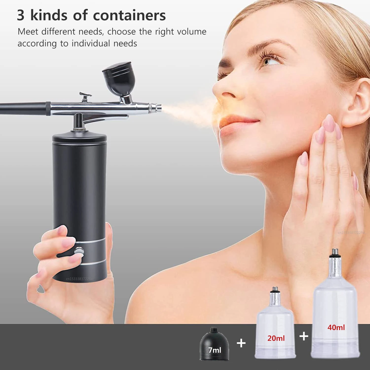 Airbrush-Nagel mit Kompressor, wiederaufladbare Mini-Airbrush mit Kompressor für Nägel, Kunstmalerei, multifunktionaler Sauerstoffinjektor – Detail 7
