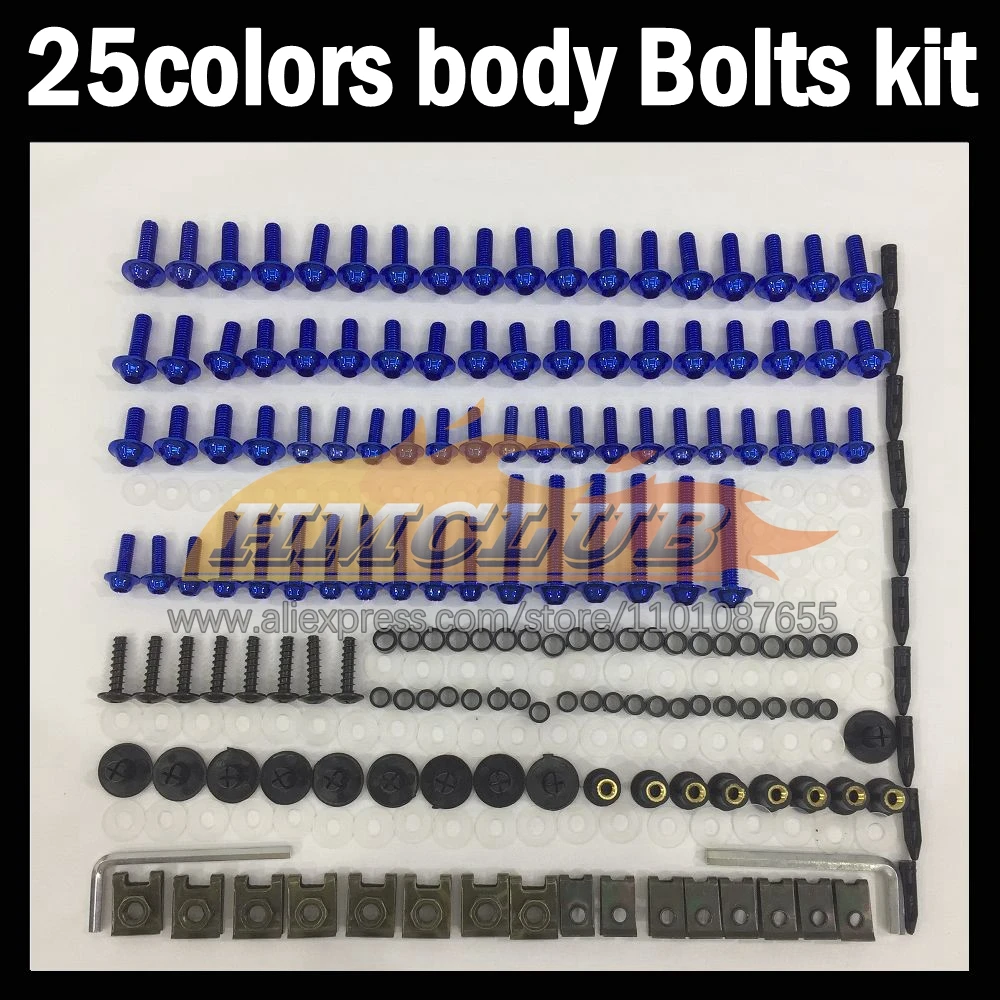 268ps Full Screws Kit Body bolt For KAWASAKI NINJA ZX636 ZX6R ZX-636 ZX-6R ZX 6R 6 R CC 07 08 2007 2008 Fairing bolts screw NutS