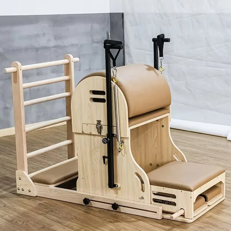 

YTYIN Queenlife High End Pilates Combo | Solid Maple Wood Ladder Barrel & Wunda Chair for Yoga Studio Training
