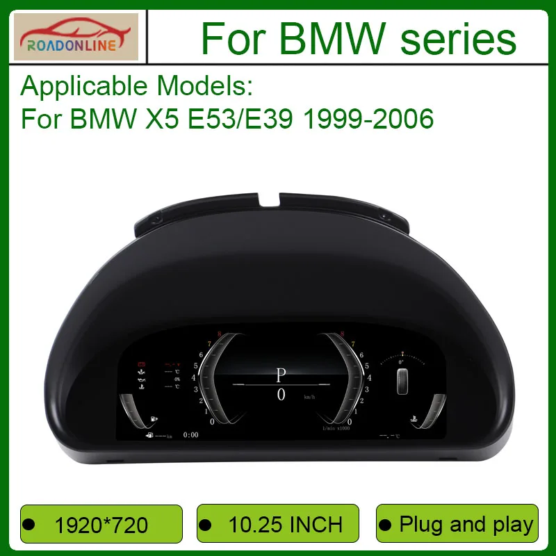 

2025 New Lcd Digital Dashboard Cluster Digital For BMW X5 E53/E39 1999-2006 10.25-inch Virtual Cockpit Instrument