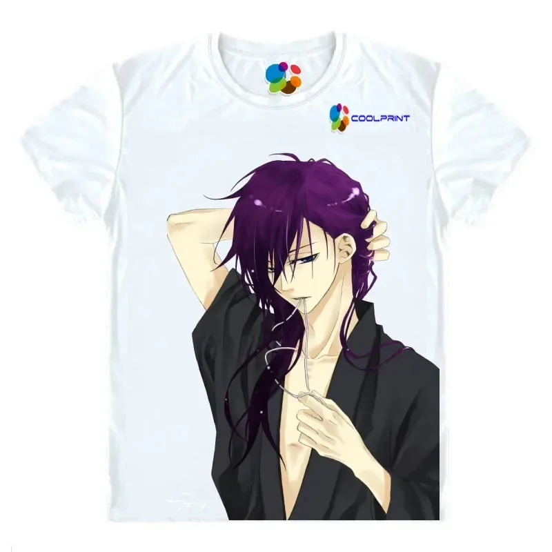 Coolprint-Camiseta de Anime Hakuouki Hakuoki, camisetas cortas de varios estilos Toshizo Hijikata Hajime Saito, camisetas Hentai con motivos de Cosplay