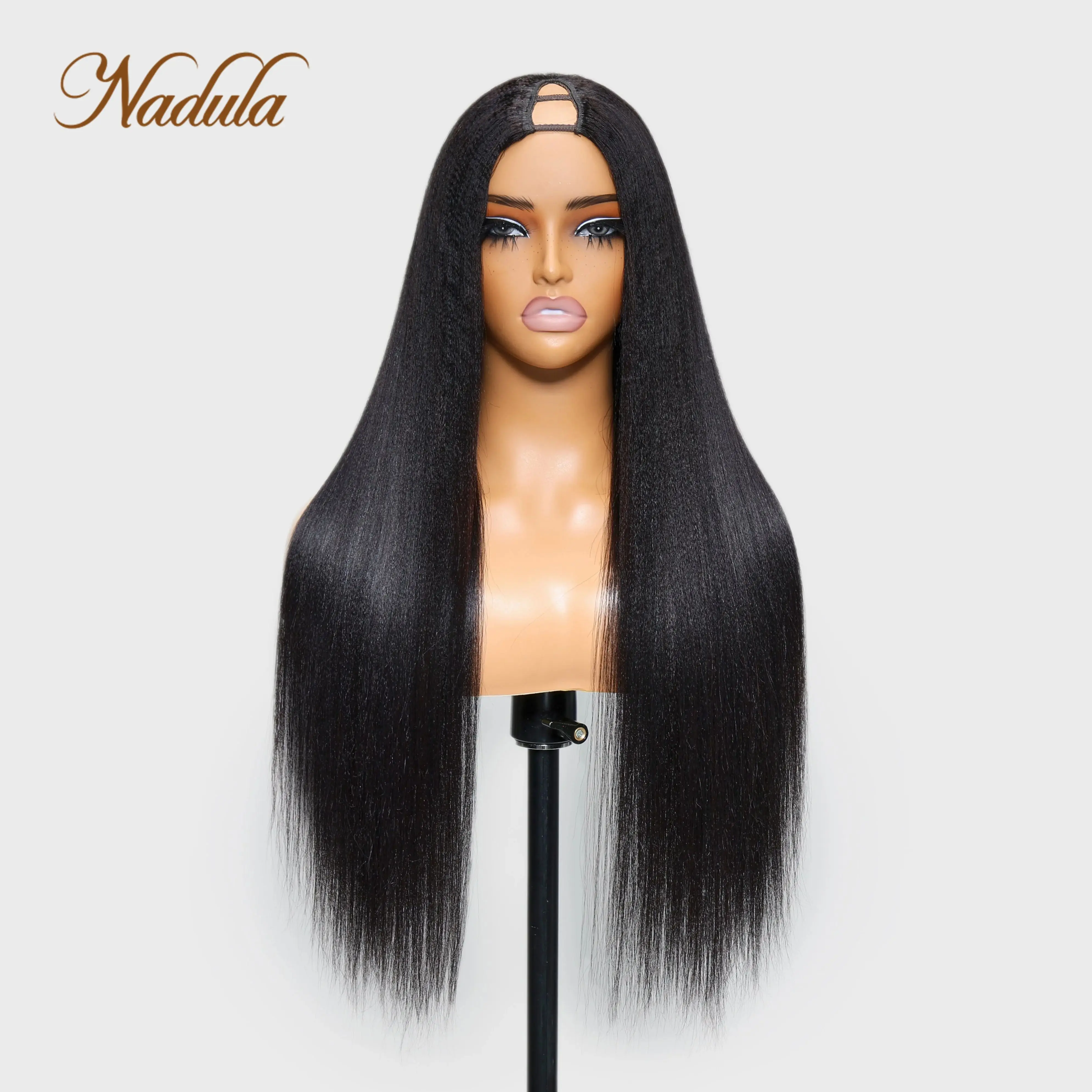 Nadula Hair V Part Wig Human Hair Wigs Affordable Yaki Straight Human Hair Wigs Super Natural V Part 0 Skill Needed Wig