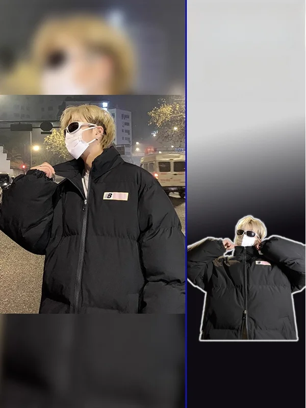 

Утепленная хлопковая куртка большого размера с длинными рукавами, свободного кроя, с воротником-стойкой, универсальная, модная, весенняя верхняя одежда для молодых женщин