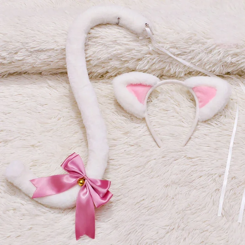 Princess Hairbands Cat Fox   Bell Ears Headband Maid Tails Hair Hoop Accessories  Girl Anime Cosplay Costume Halloween Christmas