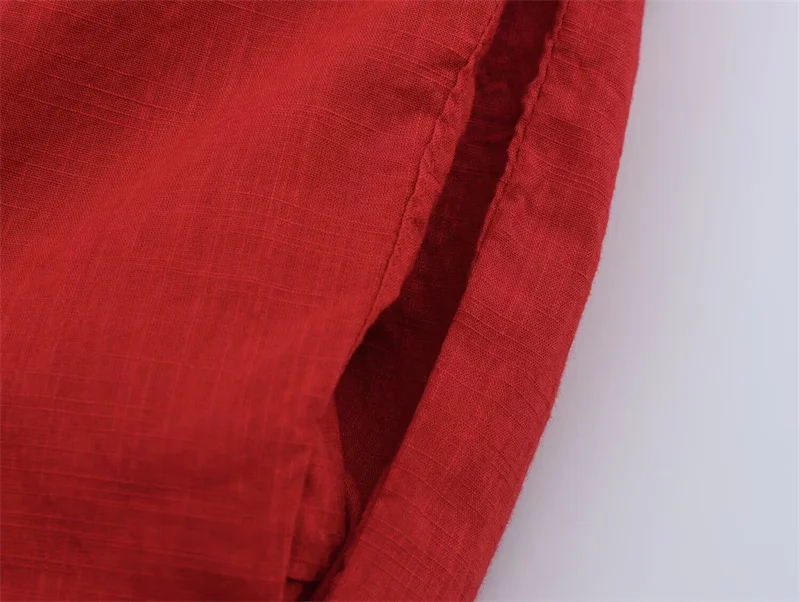 Women's Dresses New Summer 2025 Red Suspender Midi Dress Beaded Decoration Design Sexy Fashion Casual Personality