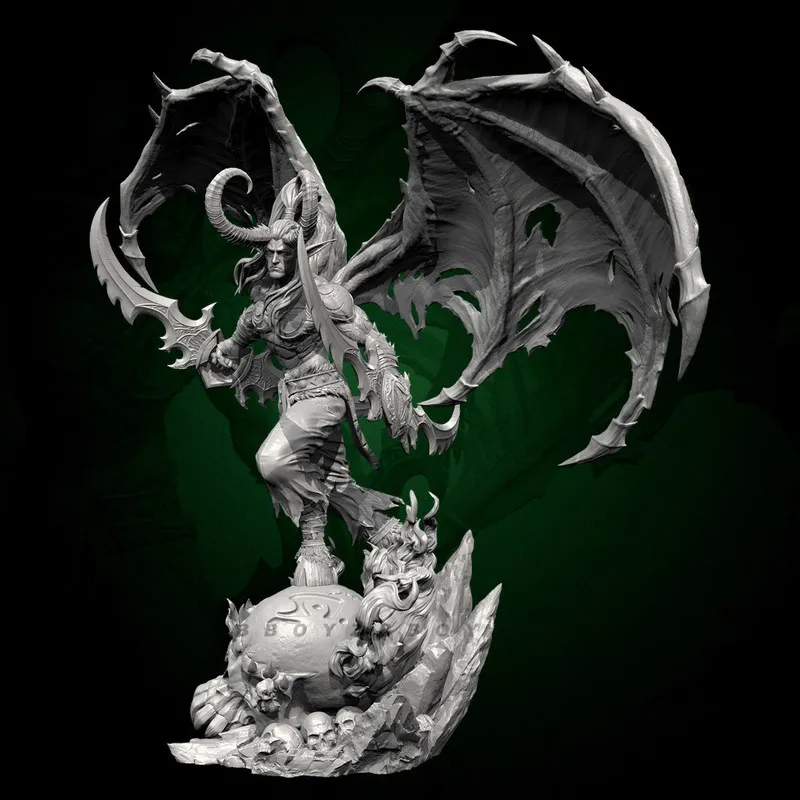 

38 мм 50 мм 75 мм модель из смолы, фигурка ночного эльфа Gk, микроминиатюрная 3d печатная белая модель игрушки, комплект в разобранном и неокрашенном виде