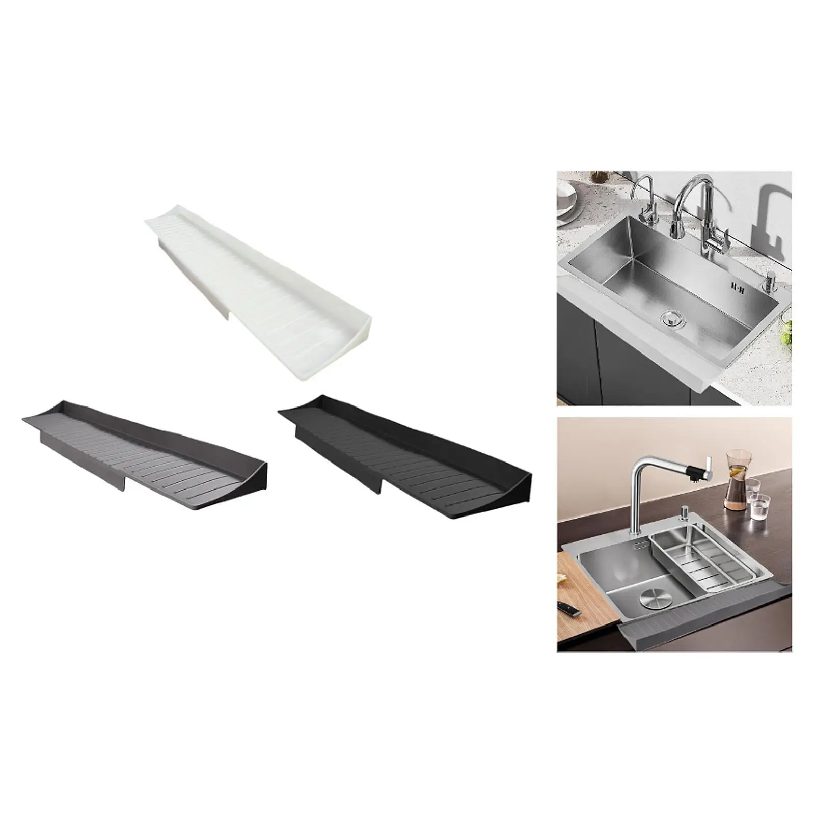 

Kitchen Silicone Draining Mat Splash Guard for Bathroom Kitchen Sink Counter