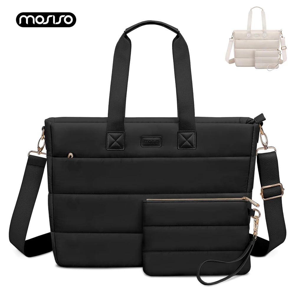 

Cotton Padded Tote Bag Female Puffy Laptop Bag Shoulder Shopper Purse Travel Casual Daily Handbag Work Computer Bag Women's Bags