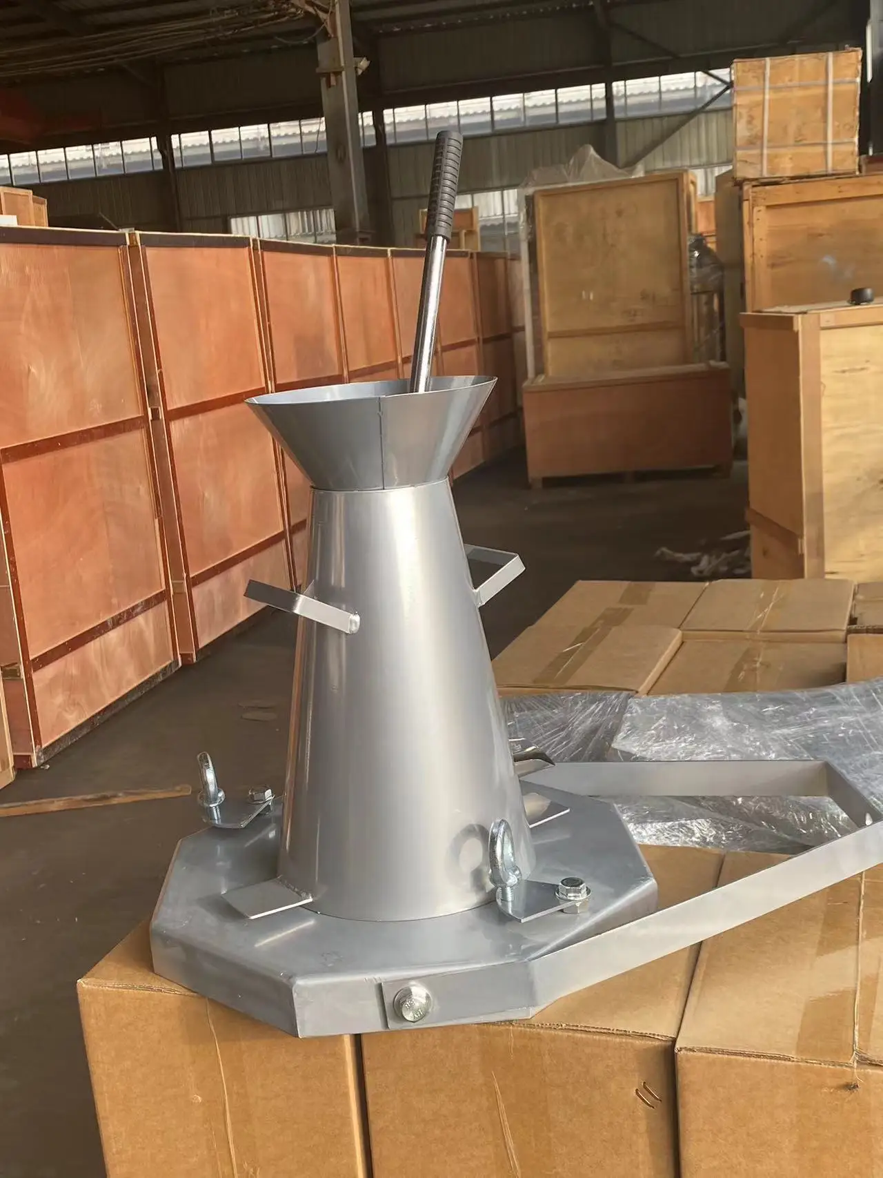 Slump Cone Set Sprayed Steel Concrete Slump Tester Complete Set of Testing Equipment for Concrete Compression Testing Machine
