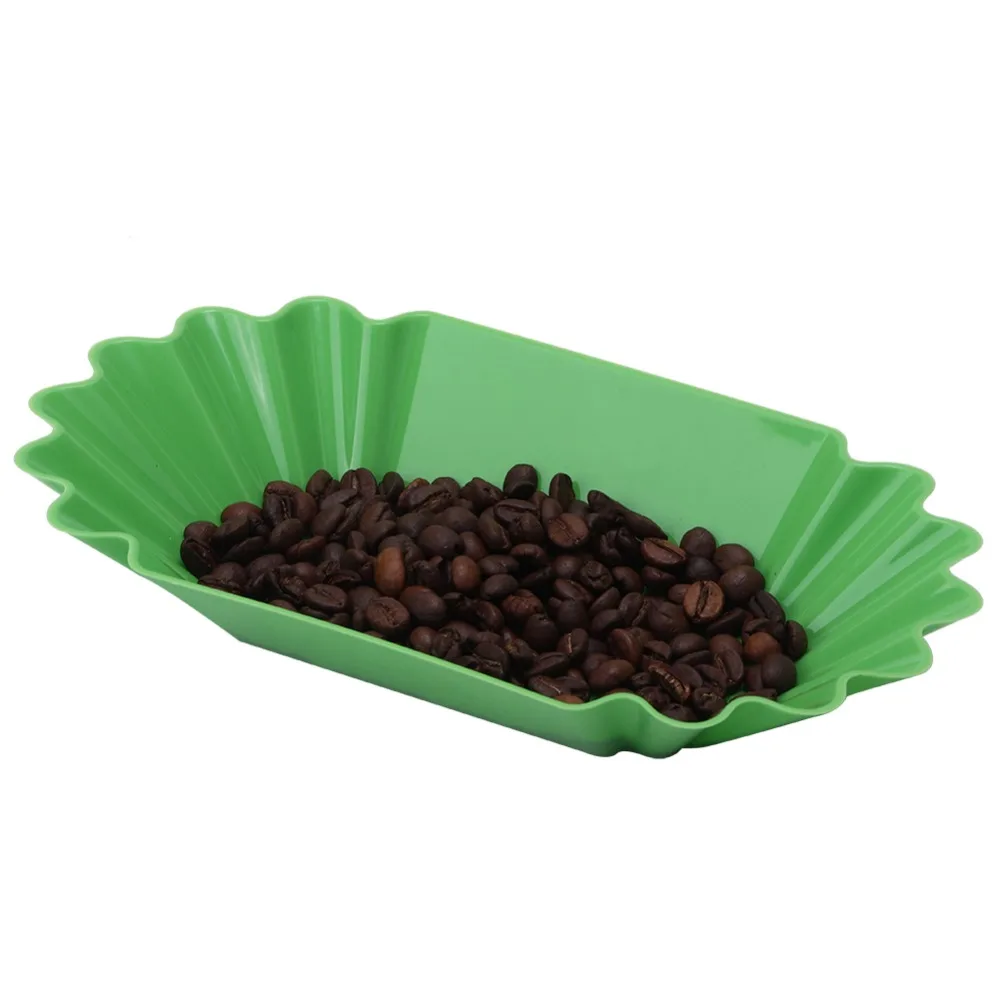 Practical Resin Bean Tray Shallow Wide Smooth Inner Display Tray Lightweight Multiple Color Options Sorting Plate Coffee Making