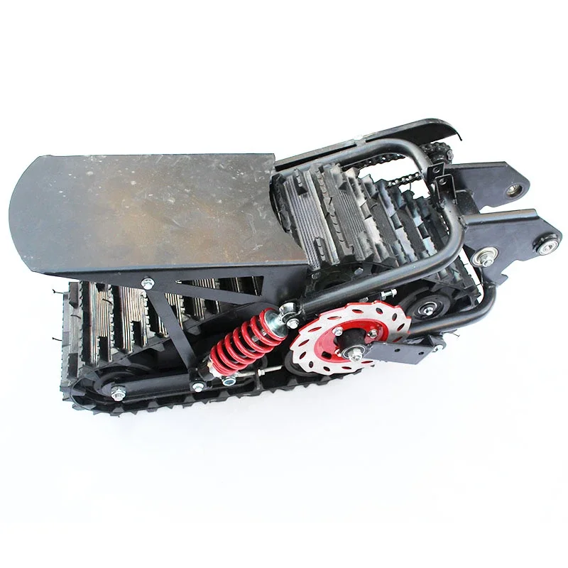 2 Wheels Pit Bike Dirt Bike Sled Sleigh Ski and Rear Wheel Rear Tracks for Go Kart UTV  ATV Snow Sand Snowmobile Tracks