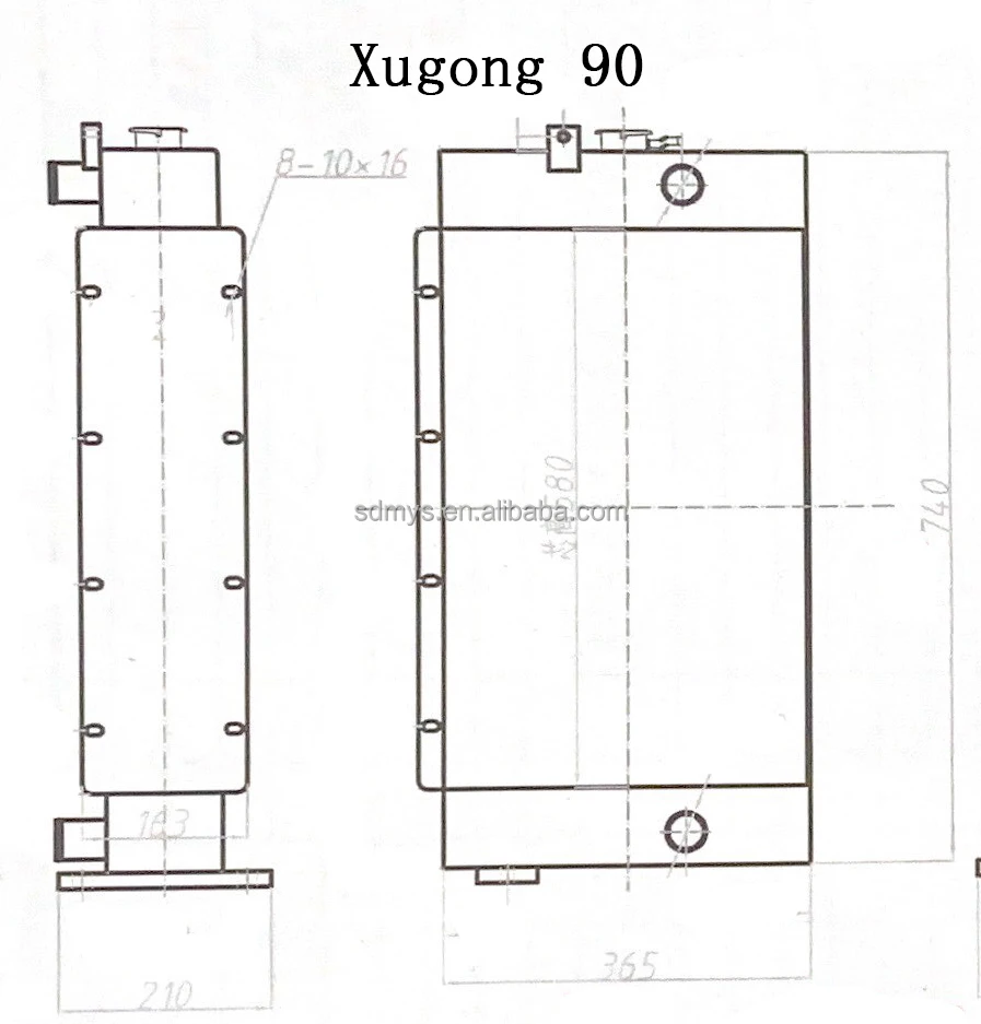 Yu-chai225   Yu-chai230-8   Yu-chai230-8 Yu-chai  Yu-chai230-8 New radiator for Excavator  engine parts