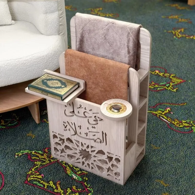 

【Best-selling】Color Multifunction Standing Organizer Ramadan Decorative Wooden Prayer Rack For Quran Three-Layer Home Storage Ho