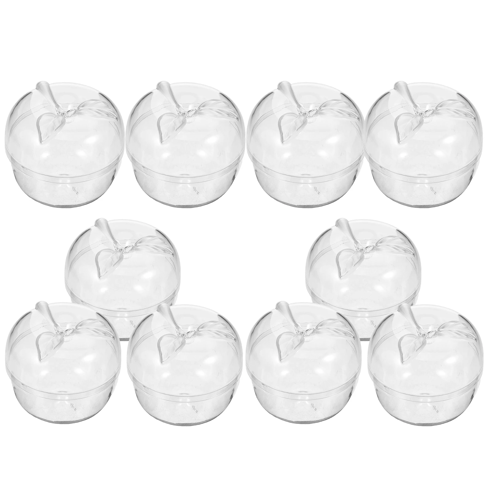 

10 Pcs Christmas Apple Boxes Transparent Plastic Containers ies Gifts Party Decorations Outdoor Furniture Travel Boxes