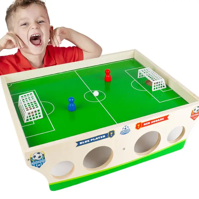 

Table Football Game Wooden Table Soccer Magnetic Educational Soccer Player Toys Tabletop Games Competition For Kids Boys Girls