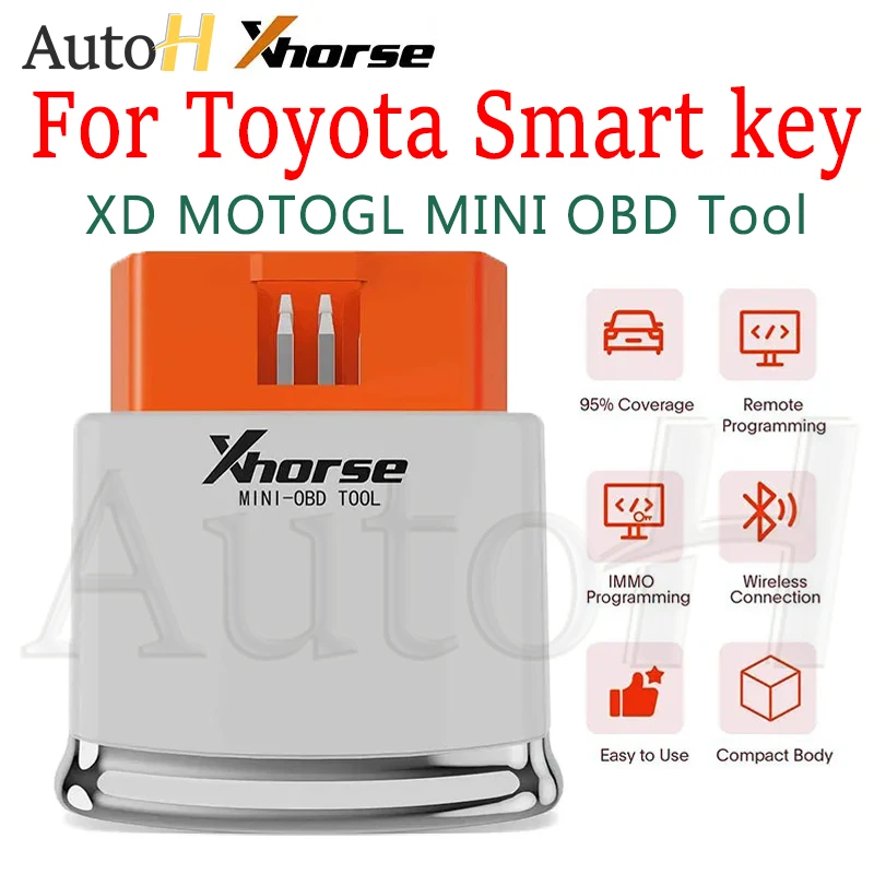 Xhorse VVDI XD MOTOGL MINI OBD Tool Support Add Key and All Key Lost FT-OBD Adapter Remote Programming for Toyota Smart Car Key