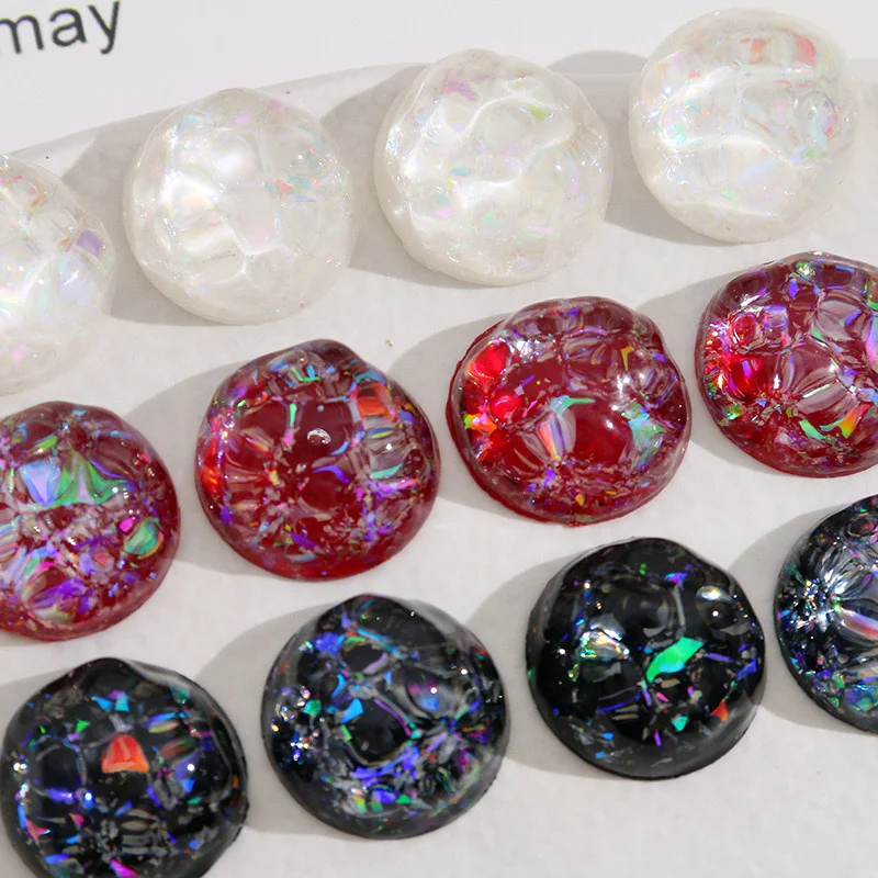 Wholesale 50pcs/lot 20mm AB color geometry rounds shape resin cabochon beads diy jewerly earring/hair accessory