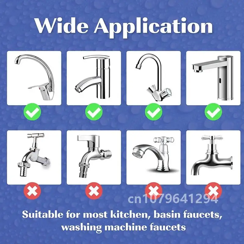 Stainless steel Universal 1080°rotating faucet Robotic Arm Swivel Extension Faucet Aerator Kitchen Faucet Extender 2 Water Flow