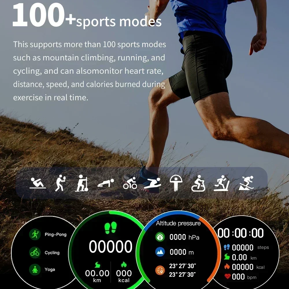 

For Huawei Xiaomi Smartwatch Men Galaxy Fitness Tracker S3 Smartwatch 2024 New Watch 6 IP68 Waterproof Korean Support GPS Track