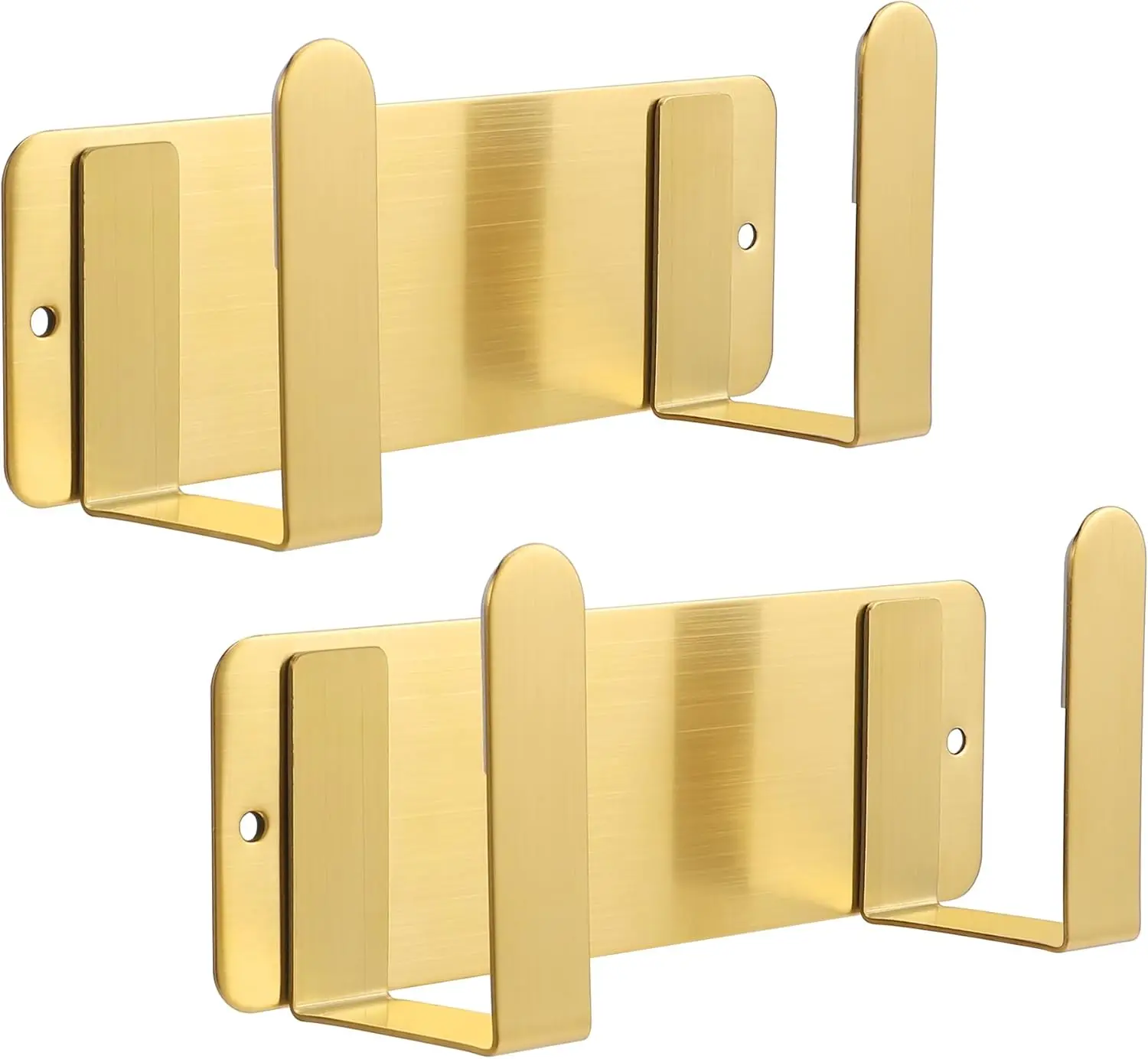 

Настенная полка для крышки кастрюли, нержавеющая сталь 304, золото, самоклеящаяся, набор из 2 шт.