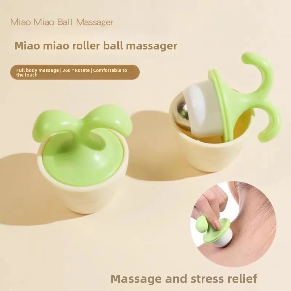 2/1pcs Handheld Body Massager Mini Potted Plant Shaped Roller Ball Bead Relaxation Massage Cooling for Neck Foot Skin Care Tool