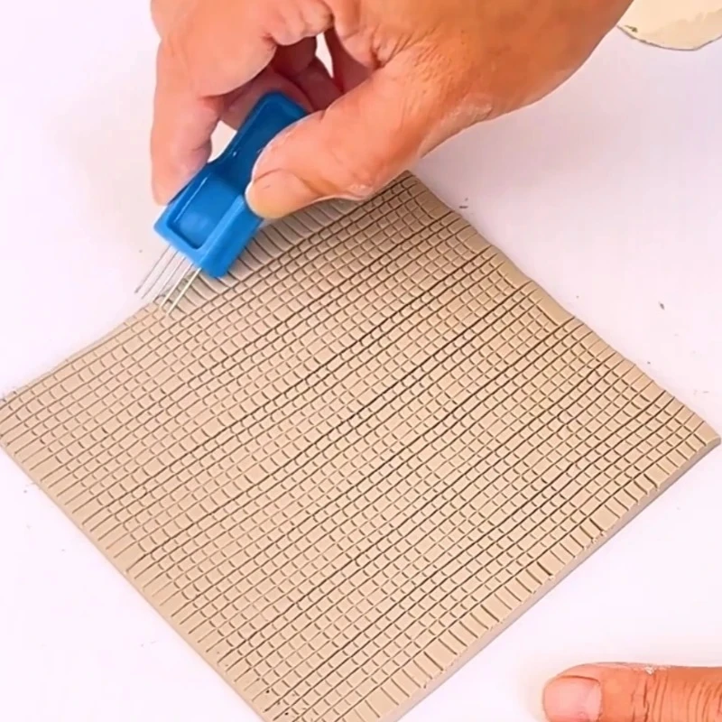 Five-pin Scratcher Pottery Tools Ceramic Clay Brushing Mud Board Adhesion DIY Ceramic Clay Sculpting Shaping Texture Brush