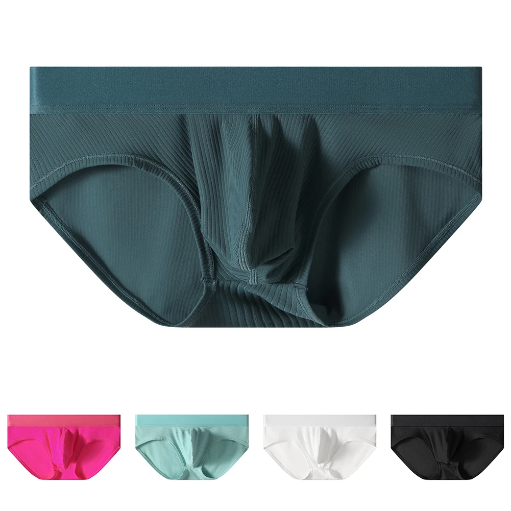 

Mens Sexy Briefs Ice Silk Underwear Pouch Panties Low Waist Elastic Underpants U Convex Pouch Briefs Sexy Lingerie