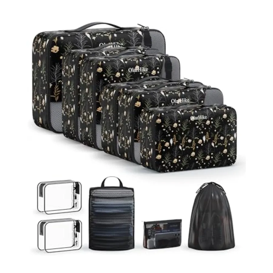 

11 Set Packing Cubes for Travel Gifts for Women Mom TSA Approved Bags for Makeup Cosmetic Toiletry Suitcase Organizers for Chec