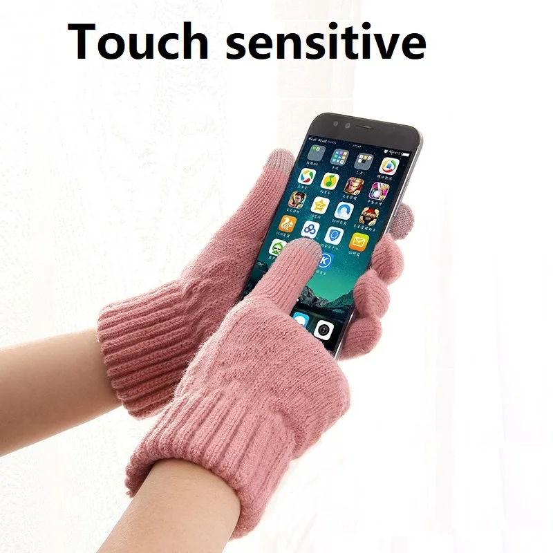 New Thermal Gloves Ladies Touch Gloves Mittens Women Winter Gloves for Girls HST04