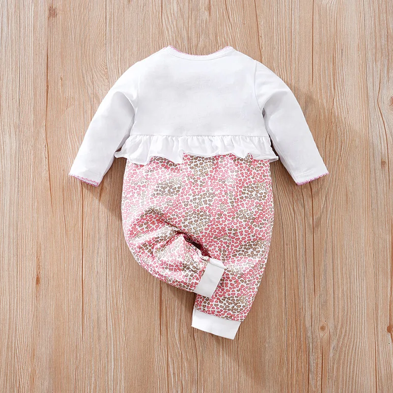 Cartoon Newborn Spring and Autumn 0-18 Months Baby Girl Outfit Infant Clothes Toddler Jumpsuit Costume Romper Onesie Long Sleeve